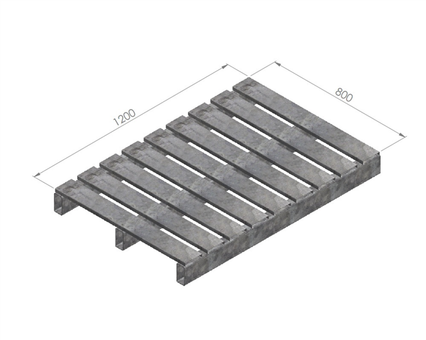 80x120cm GALVANİZLİ KADRONLU METAL PALET